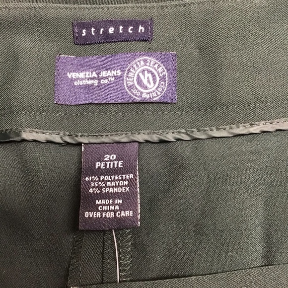 Venezia Stretch Green Wide Leg Pants New With Tag - Size 20P - Picture 5 of 6